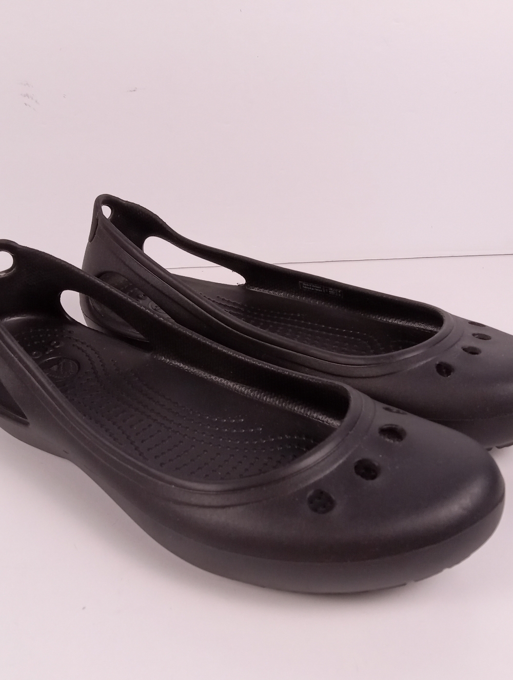 Crocs Kadee Shoes Womens 10 Black Ballet Flats Casual Comfort Slip On Summer